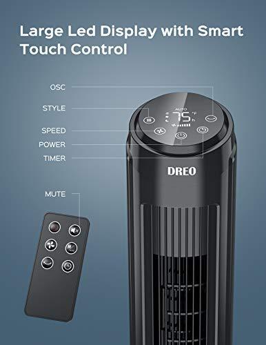 Dreo Cruiser Pro Tower Fan 90° Oscillating Fans with Remote, Quiet  Cooling,12 | eBay