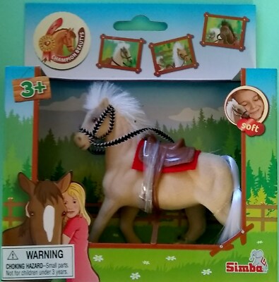 Taupe With White Mane And Tail Horse with Saddle Simba Champion Beautys Soft