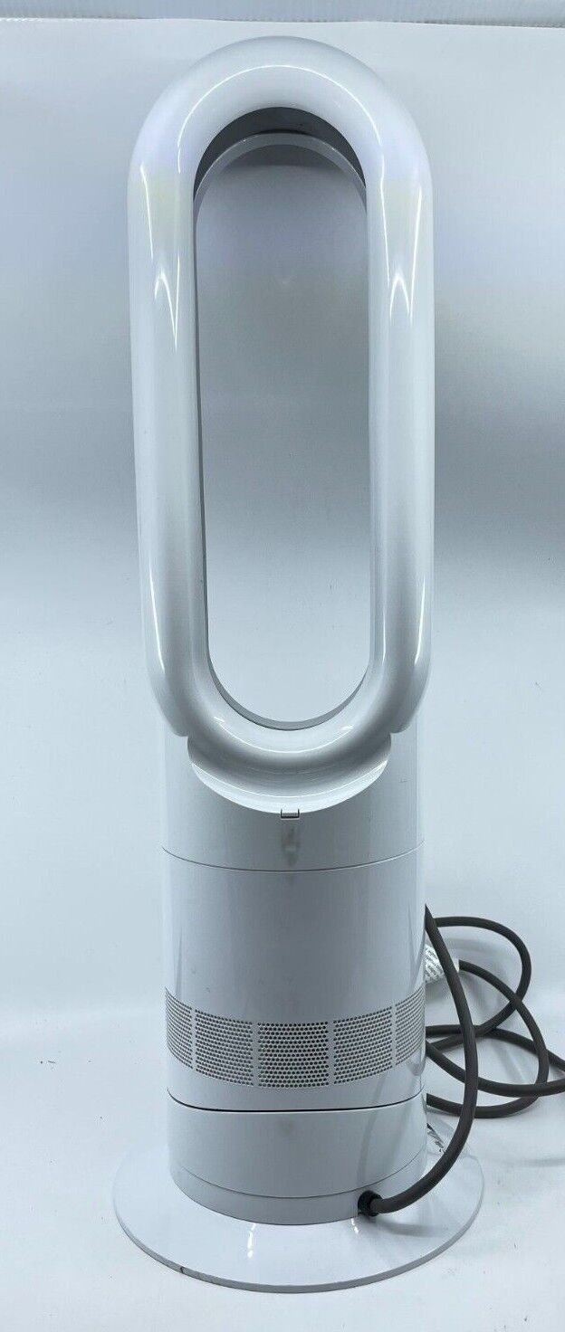 Dyson AM09 Hot &amp; Jet Focus Fan Heater - White/Silver NO BOX NO REMOTE 885609003405 | eBay