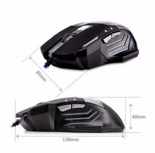 Dpi Gaming Mouse 7 Button USB Wired LED Breathing Fire Button Laptop PC 3