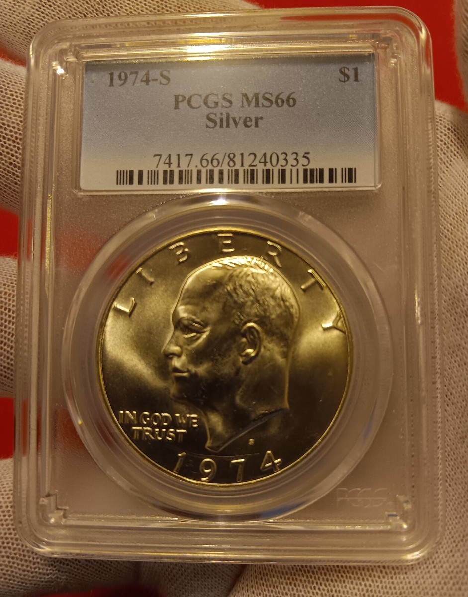 PCGS MS66 1974-S アイゼンハワー銀貨 $1 1974-S $1 Silver (Proof) Ike Dollar - PCGS CoinFacts