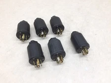 Lot of 6 NEMA L21-20P Well Shin Amp Plug E161470 WS-234-1 Connector End USA Lock