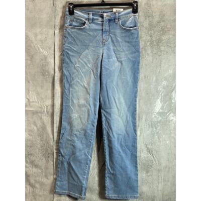 STYLE & CO Women's Petite Georgia Sky High-Rise Natural Straight-Leg Jeans SZ 2P
