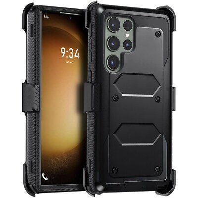 For Samsung S23 FE/S23+/S23 Ultra Rugged Hard Clip Case Cover / Screen Protector