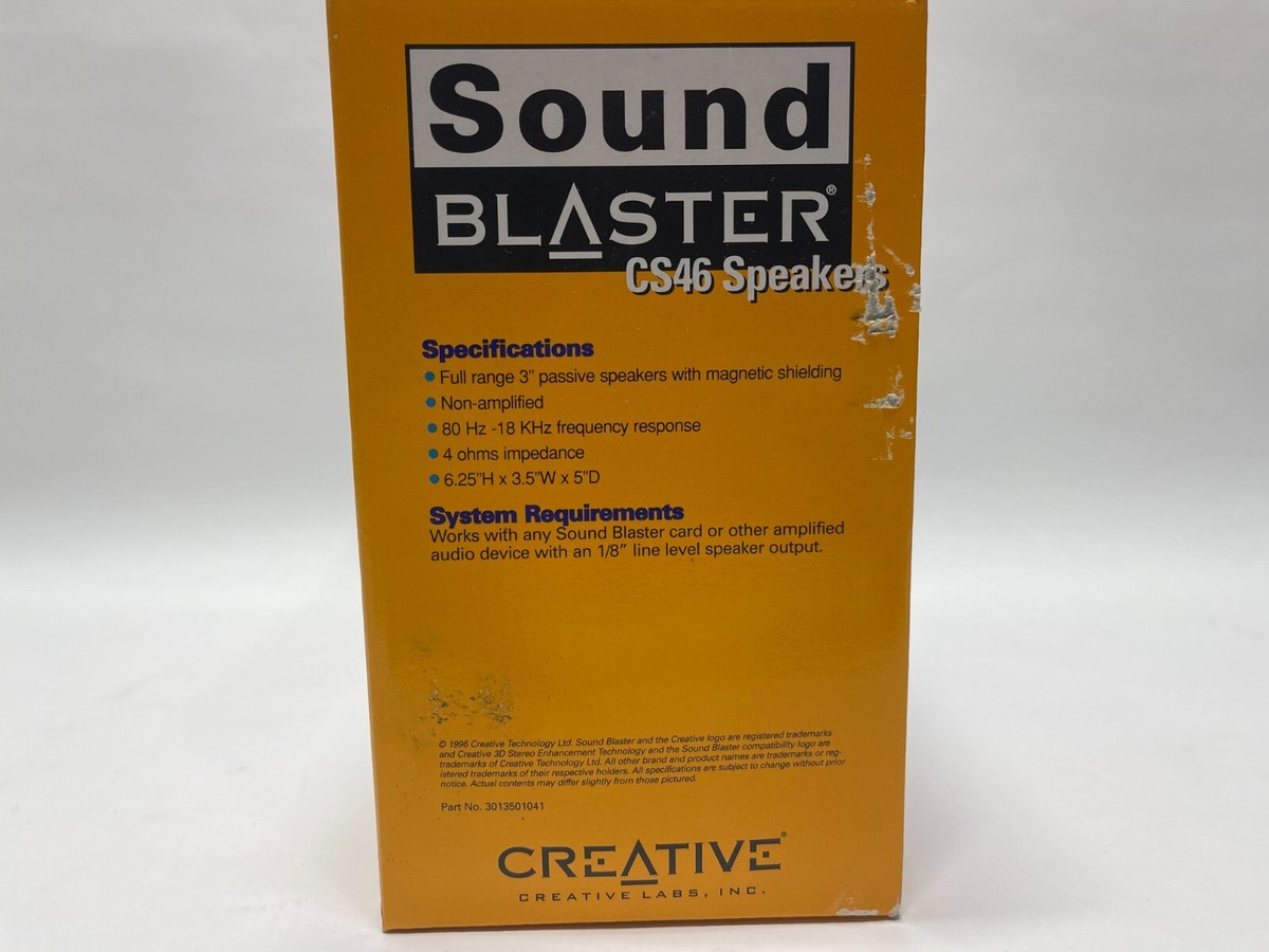 Creative Labs Sound Blaster CS46 Multimedia Speakers 3013501041