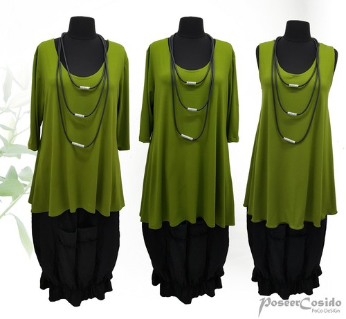 Tunique longue PoCo LAGENLOOK Basic Top 44 46 48 50 52 54 56 58 L-XL-XXL-XXXL - Photo 17/18