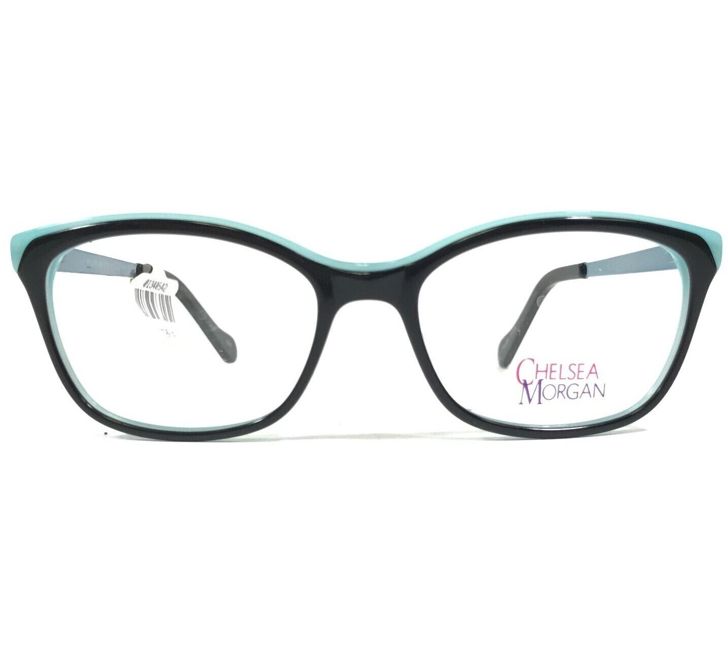 Chelsea Morgan CMM8000 BK Kids Eyeglasses Frames Black Blue Cat Eye 47-15-130