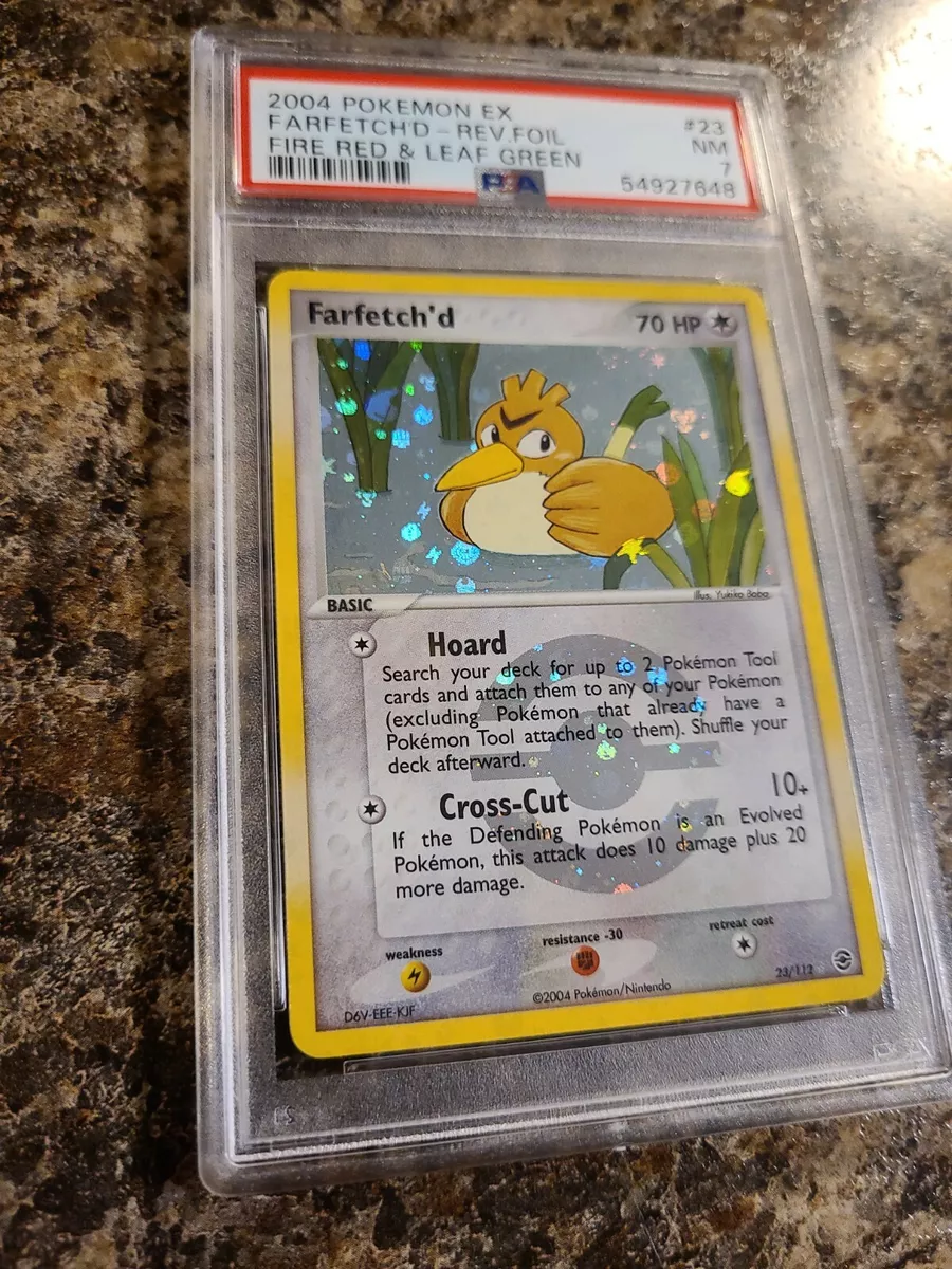 Pokemon EX FireRed & LeafGreen FRLG Reverse Holo Foil Farfetch'd 23/112 PSA  7