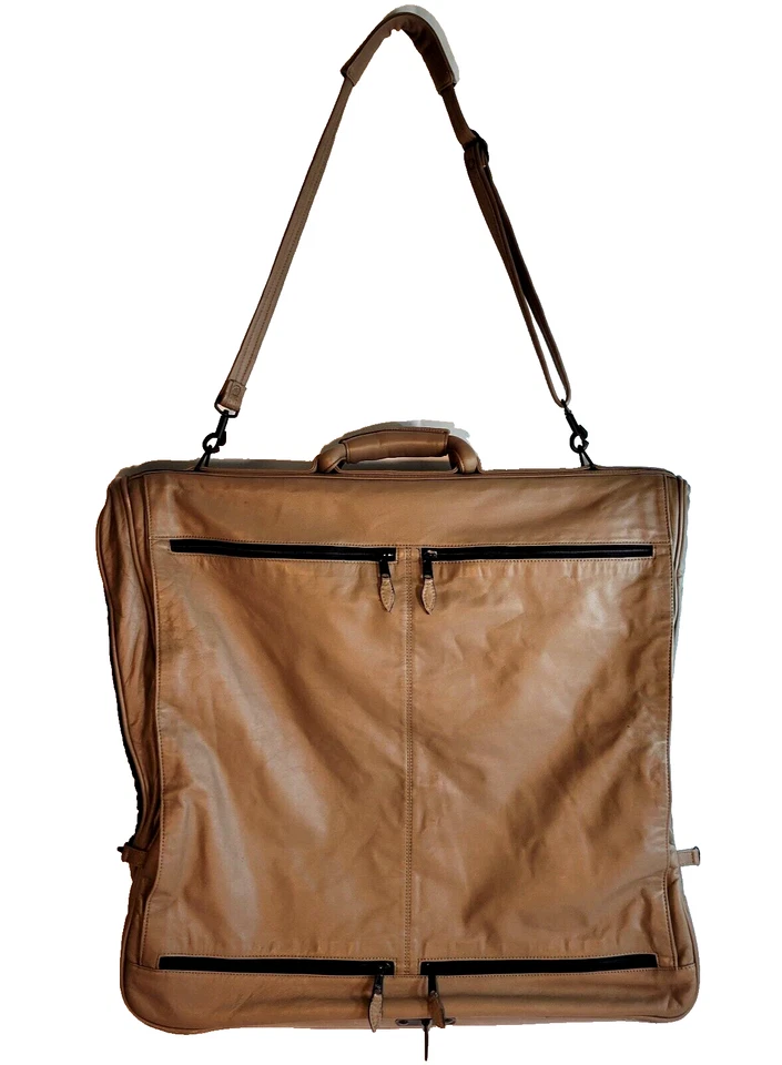 Bolsa Scully Garment Suit Couro Genuíno Executiva Taupe com Alça de Ombro - Imagem 2 de 4