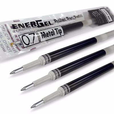 Pentel Energel 0.7mm Nachfüllung Metall Spitze LR7 BL77/BL57/BL37 12 Farben