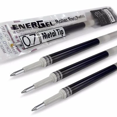 4 x Pentel Energel 0.7mm Refill Metal Tip LR7 - BL77/BL57/BL37 etc - 12 Colours
