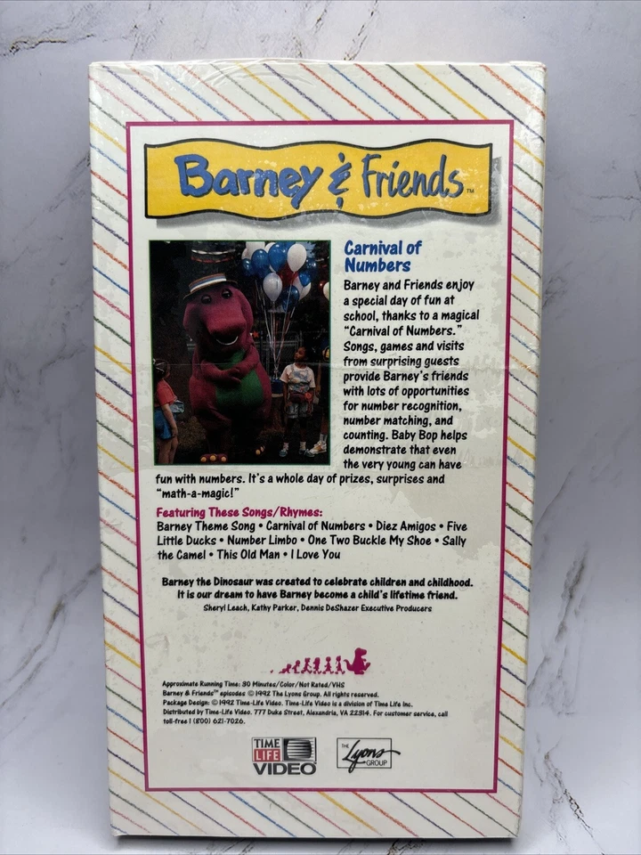 Barney & Friends Carnival of Numbers ~ RARE ~ Time Life VHS FACTORY SEALED!! - Image 2 of 4