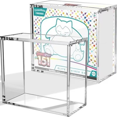 Pokemon ETB Acrylic Display Case Magnetic Lid UV Protection - Elite Trainer Box
