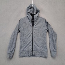 Lululemon Athletica Gray Full Zip Hoodie Athletic Logo Size 6