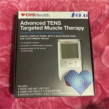 CVS Health Advanced TENS Targeted Muscle Therapy Digital Display Unit w/ 4 Pads