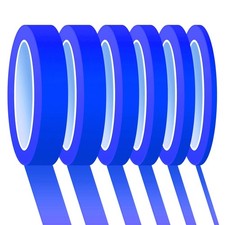 6 Rolls Fine Line Tape 1/16, 1/8, 1/5, 2/5, 1/2, 3/4 Inch x 55 Yard Fineline ...