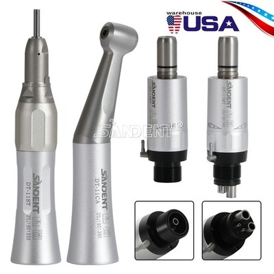 Dental Slow Low Speed Handpiece Kit Straight Contra Angle Air Motor 2/4 holes FX