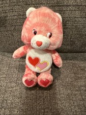 2003 Care Bears Love A Lot 8" Tie Dye Special Edition Pink Swirls Hearts