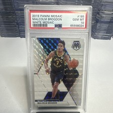 2019-20 Panini Mosaic White Prizm Malcolm Brogdon #185 /25 PSA 10 Pacers NBA