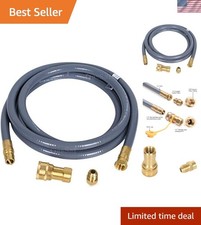 Versatile 10 FT Natural Gas Hose with Quick Connect Fitting - Certified