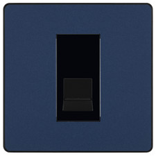 Image of BG Evolve Matt Blue Screwless Switches & Sockets Black Inserts Full Range