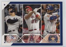 2023 Topps Series 1 League Leaders Retail Royal Blue Aaron Judge Mike Trout 8d2