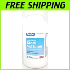 Stool Softener Docusate Sodium 250mg - 1000 Softgels for Smooth Digestive Health