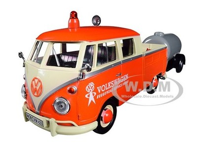 VOLKSWAGEN TYPE 2 (T1) PICKUP W/OIL TRAILER 1/24 DIECAST MODEL BY
