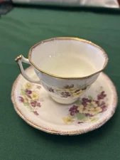 Old Royal Numbered Pansy Teacup, And Saucer