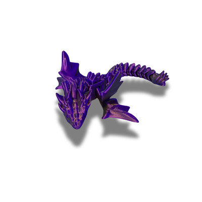 3D Printed Articulated Dragon   9.5 Inch Flexible Dragon