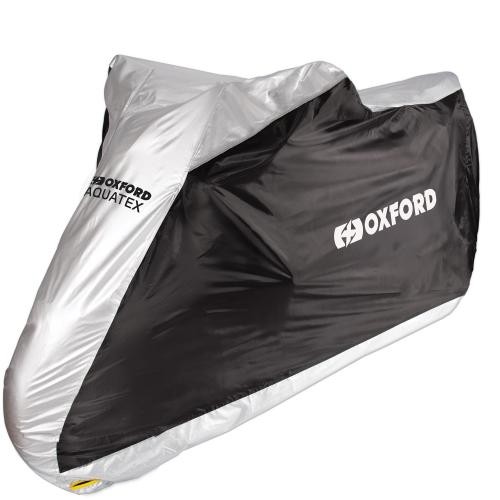 Oxford Aquatex Waterproof Motorcycle and Scooter Cover - M - Black/Silver