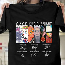 NEW Cage The Elephant Band Signature T Shirt Cotton Black S-5XL EL181