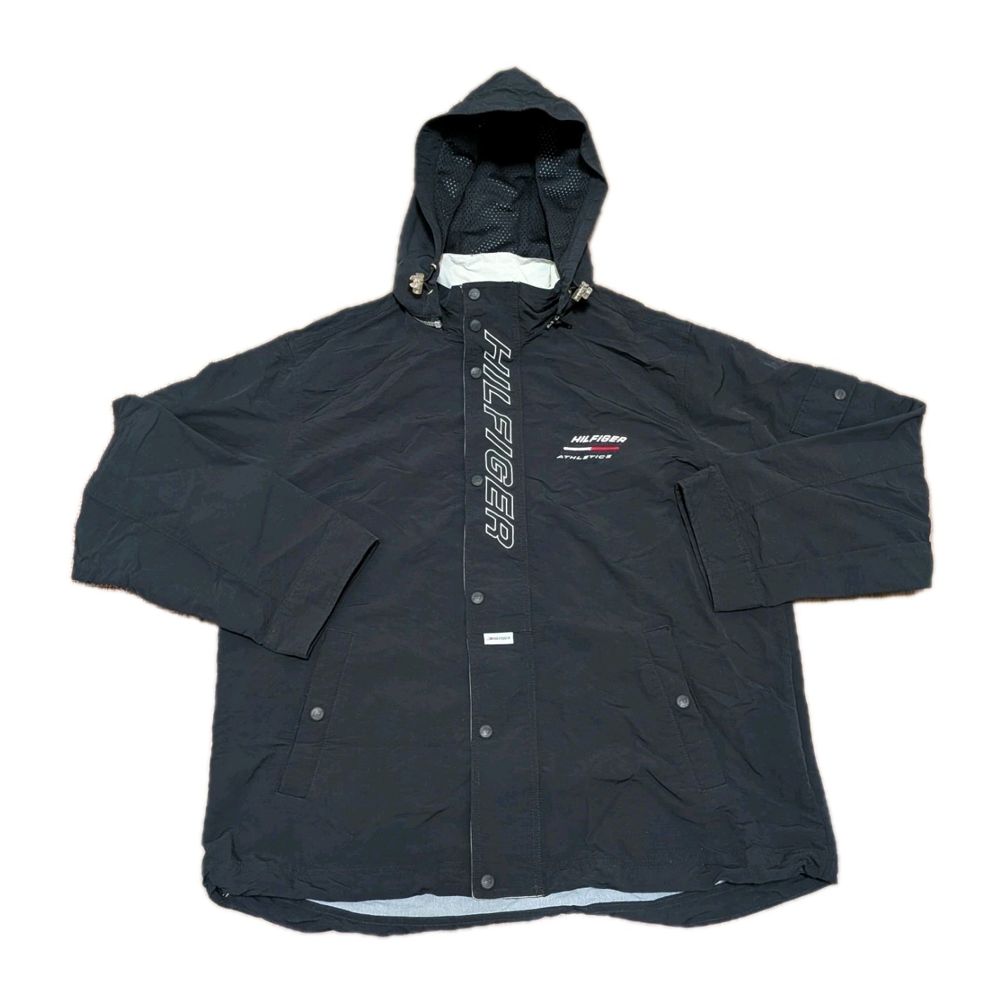 *VINTAGE* 1990s - Sz XL - TOMMY HILFIGER Hoodie Snow Rain Jacket Waterproof RARE