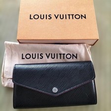 Condition LOUIS VUITTON Epi Long Wallet Portefeuille Sarah Black