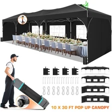 10x30 Heavy Duty Pop Up Canopy Commercial Tent Waterproof Gazebo Outdoor Party~