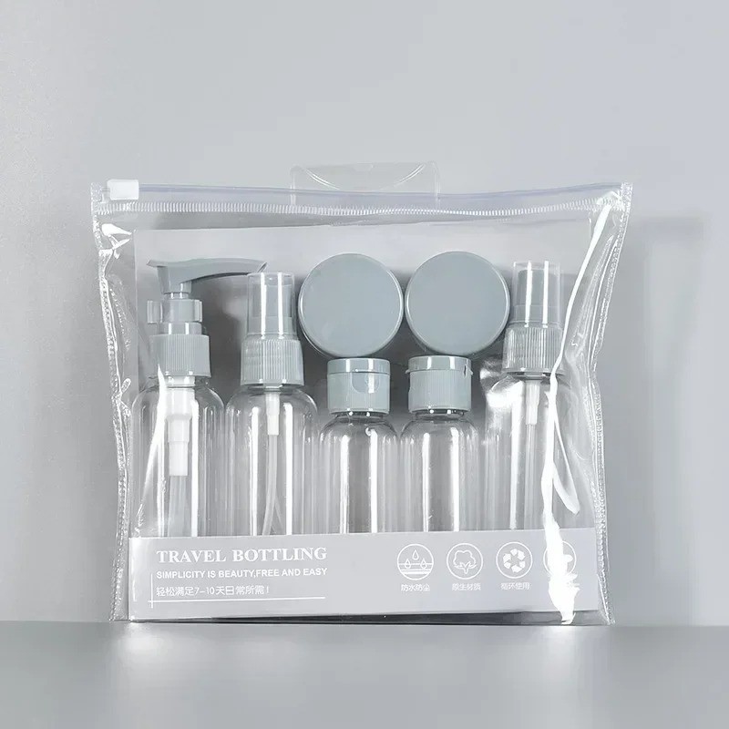 7PCS Portable Travel Bottle Set Refillable Leak-Proof Toilet