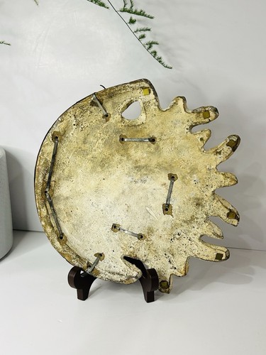 Celestial Moon And Sun Wall Hanging Pottery And Copper - Picture 5 of 13
