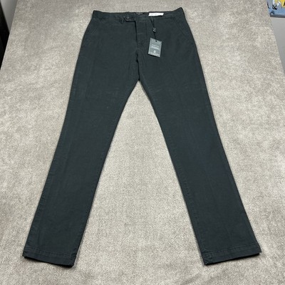 NEW Todd Snyder Pants Mens 31x32 Black Tab Front Chino Slim Fit Straight Casual