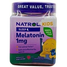 Natrol Kids Melatonin 1mg Gummies 60 ct - 1 Pack - New