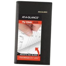  2025 Appointment Book Planner, Weekly, Refillable, 3-1/4" x 6 2025 Old Edition
