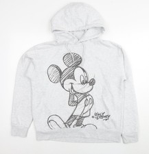 Womens UK 10 Regular Disney Grey Pullover Hoodie