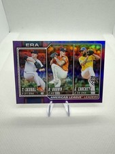 2026 Topps Series 1 AL ERA Leaders Skubal Brown Crochet - Purple Foil 113/250