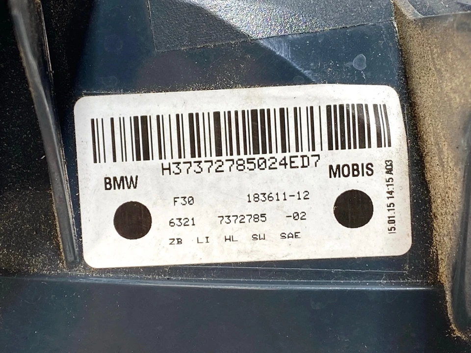 12-15 BMW SERIE 3 328I F30 IZQUIERDA IZQUIERDA IZQUIERDA LADO CONDUCTOR EXTERIOR LÁMPARA CONJUNTO OEM Foto 3 de 3