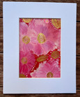 Abstract Painting Floral Original 8”x 10" Matted Acrylic Wall Art by Jimarieart