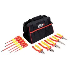 Wiha 11-Piece Insulated Industrial Cutters/Drivers Set in Bag (32977)
