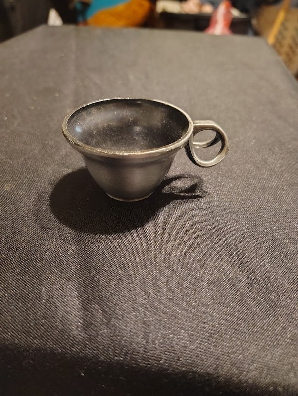 Small Pewter Cup USA Vintage Antique Decorative 1.5” Tall USA Handmade Miniature