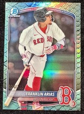 2025 Bowman Draft Chrome Franklin Arias Aqua Reptilian Refractor /125 Red Sox