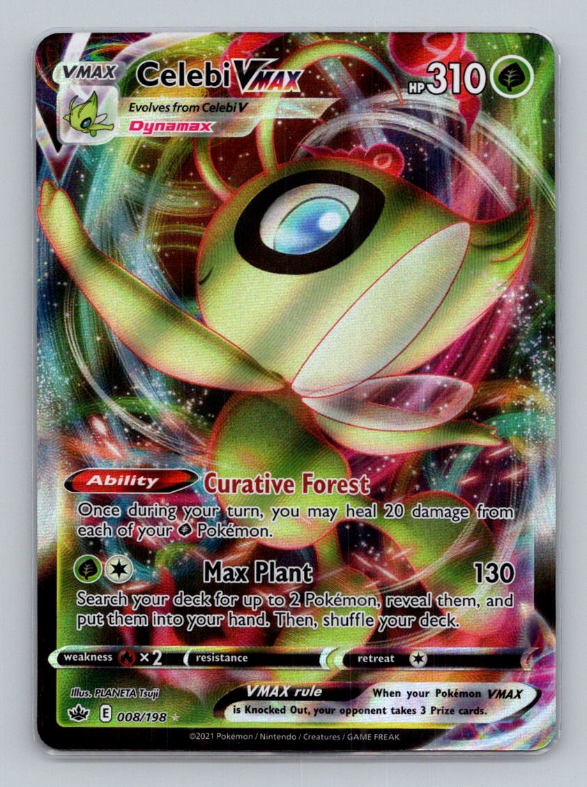 Celebi VMAX 008/198 Ultra Rare SWSH06: Chilling Reign NM Pokemon