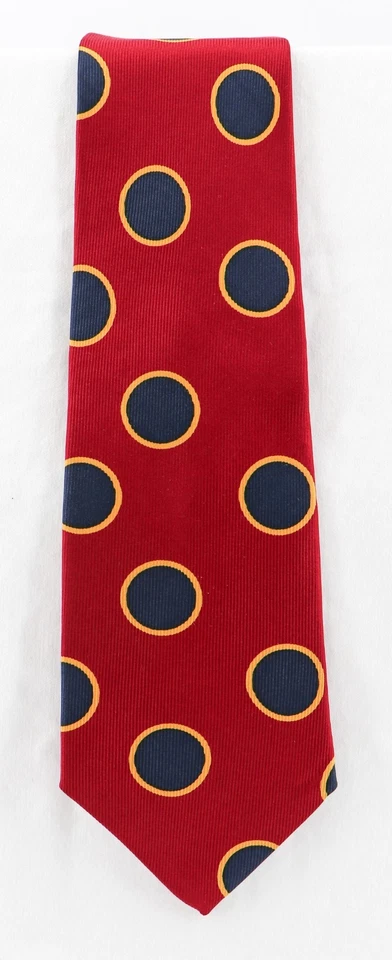 Corbata de Colección Perry Ellis 100% Seda Manchas Geométricas Lunares 56 x 4 Nueva con Etiquetas Foto 2 de 3