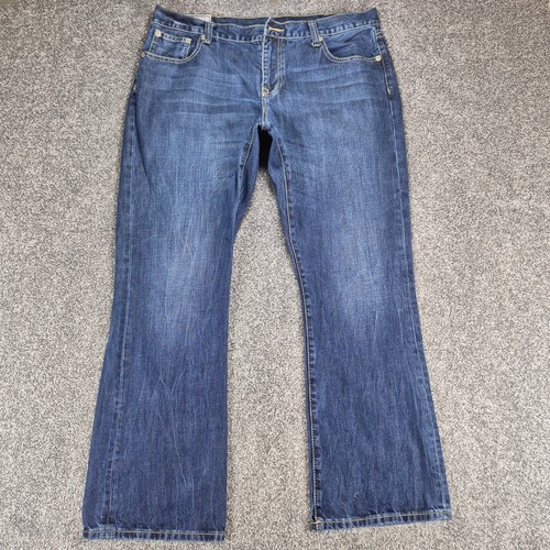 Stetson Jeans Mens 38x32 Blue 1014 Rocker Bootcut Western Denim